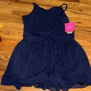 Navy Blue Sleeveless Romper